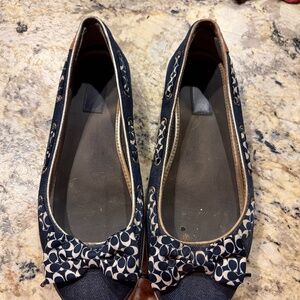 Coach Navy Flats, Size 8.5